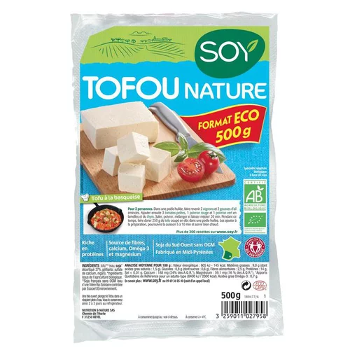 Jardin & idées:Tofou nature bio 500 g