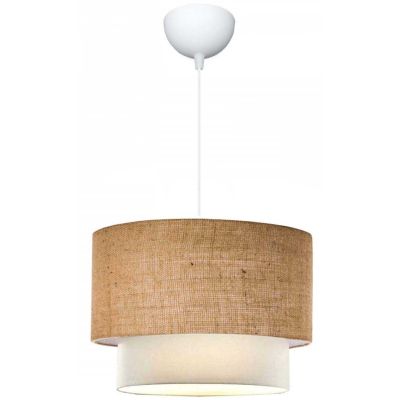 Suspension en tissu effet lin Nature (Beige)