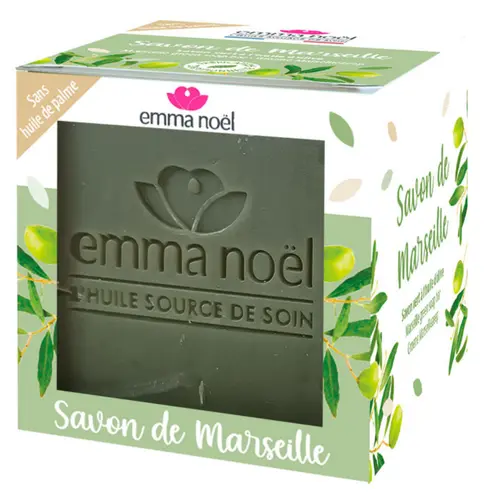 Une touche pratique à l’extérieur：Savon de Marseille cube Emma Noël - 600 g