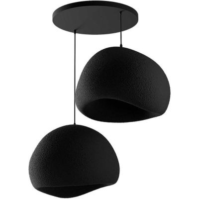Suspension 2 abats jour Wabi Sabi Barecasts (Noir)