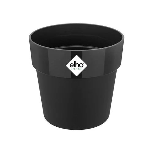 Tout au jardin:Cache-pot en polypropylène Elho B.for original rond living noir - Ø 16 cm