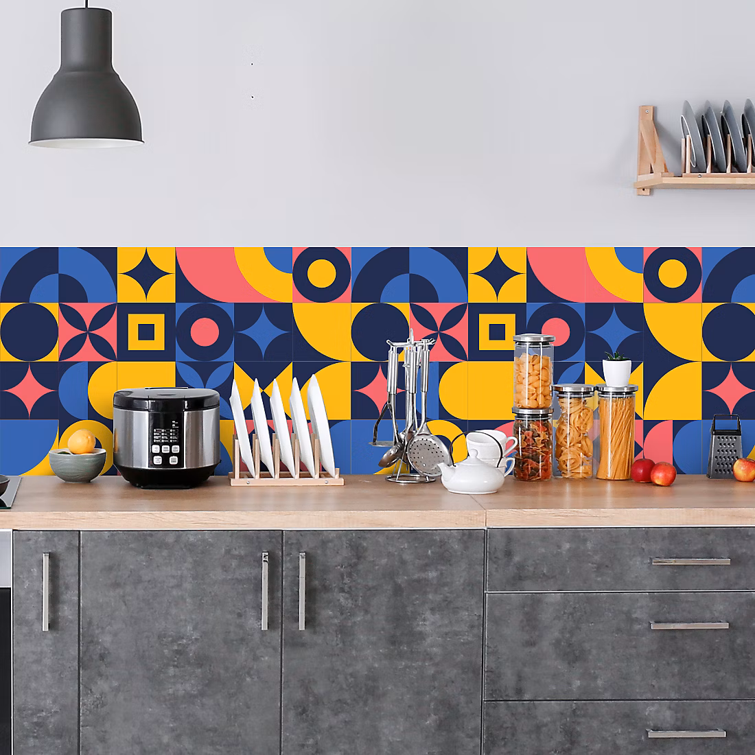 Crédence adhésive design art déco retro 40 × 100 cm