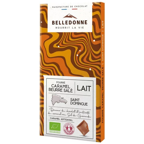 Sélection extérieure:Tablette fourrée caramel bio Belledonne - 80 g