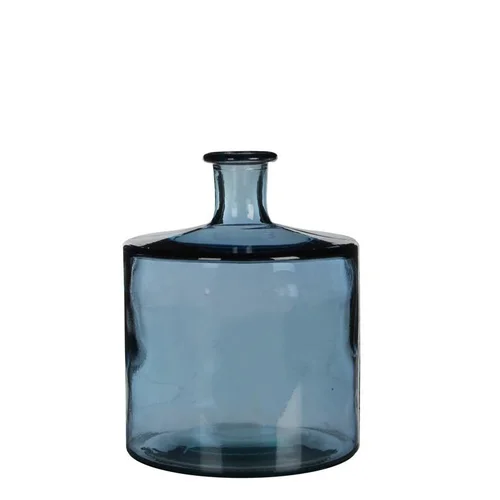 Jardin expert：Bouteille en verre bleu Guan - Ø 21 x H 26 cm