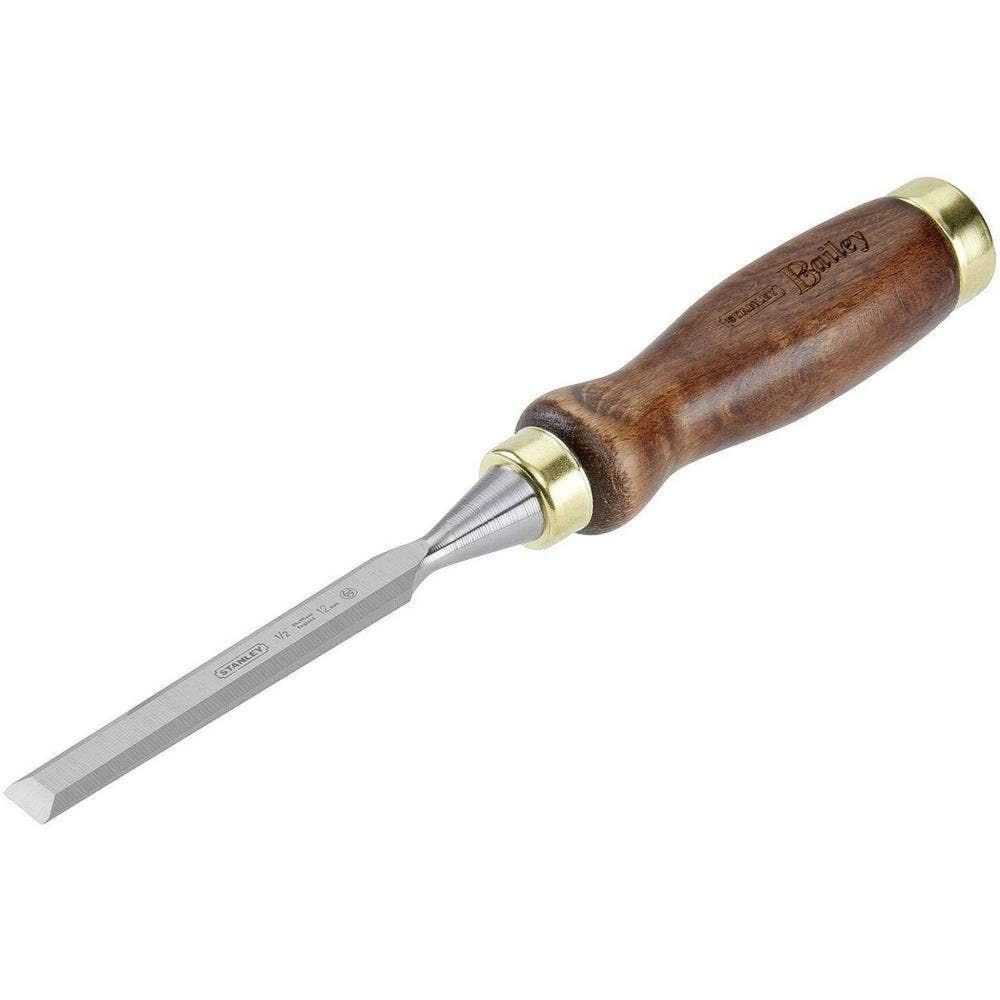 Stanley Ciseau à bois 132 x 12 mm - manche bois bailey - lame acier chromé