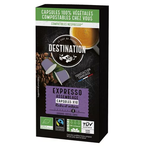 Jardin et déco:Capsules biodégrables Expresso bio FFL boîte 10x5,5g