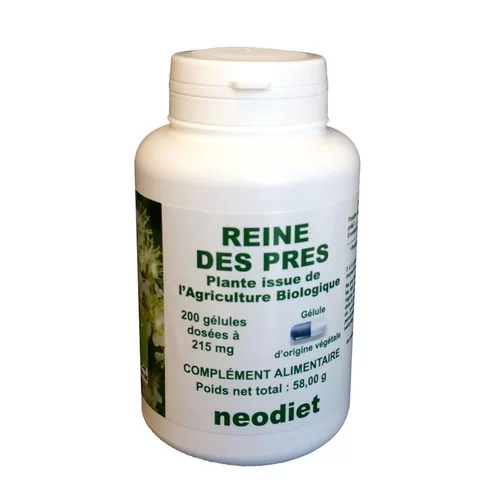 Conçu pour vos extérieurs：Gélules de reine des prés bio en boite de 200 unités