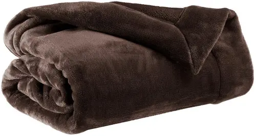 Sélection maison:Plaid marron ébène en polyester Tender - 150 x 200 cm