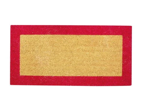 Solution pratique:Tapis brosse en coco bordé rouge Sweetsol - 60 x 40 cm