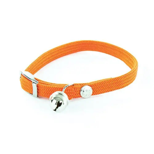 Pour un extérieur agréable:Collier élastique pour chat orange