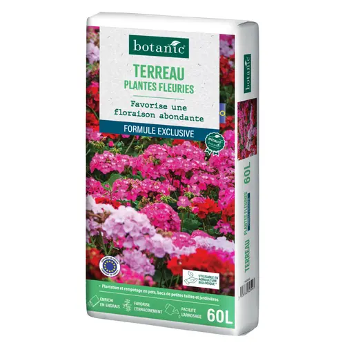 Bien pensé extérieur:Terreau pour plantes fleuries botanic® 5 L