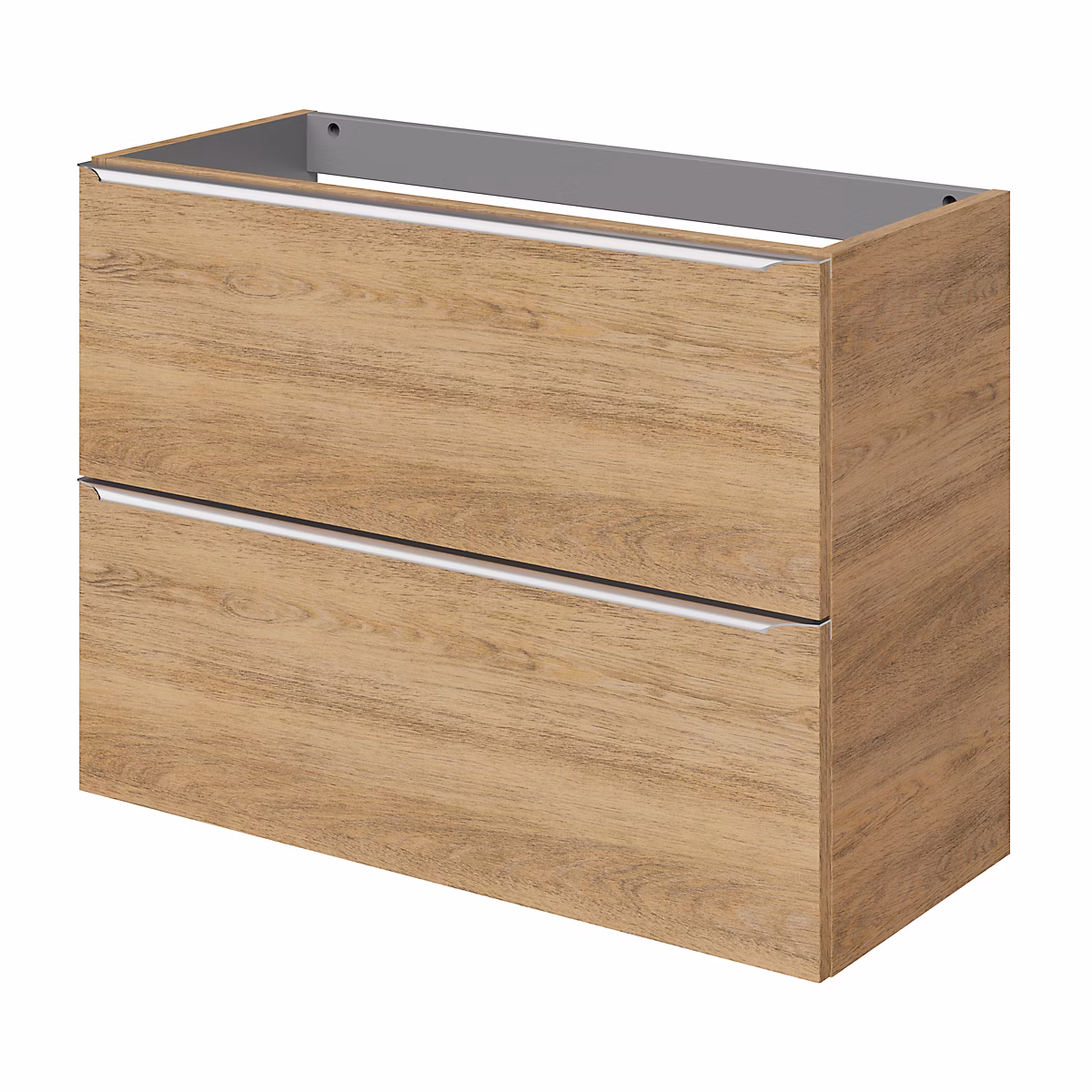 Meuble sous vasque suspendu faible profondeur l.80 x H.60 x P.36 cm – effet chêne, GoodHome Imandra