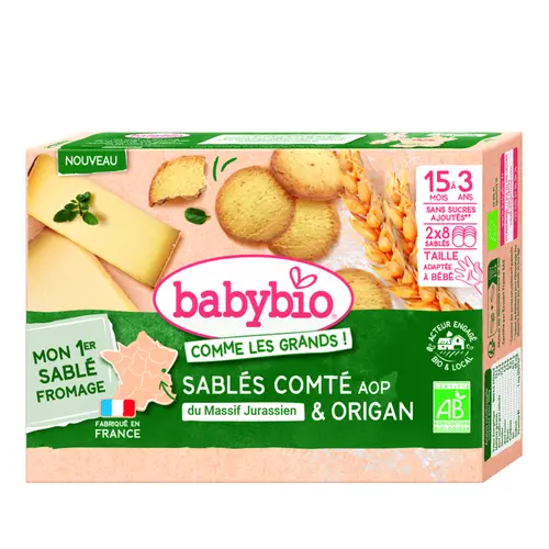 Nature jardin:Sablés comté & origan Babybio - 72 g