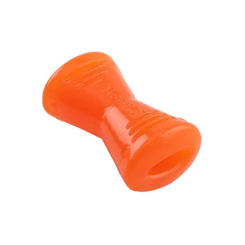 Une idée pour le jardin：Jouet pour chien en caoutchouc coloris orange os Bionic - Taille S