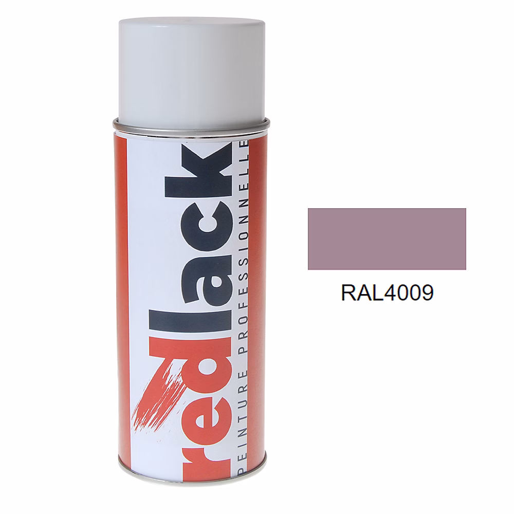 Bombe de peinture Aérosol | spray – 400ml – RAL 4009 Violet pastel – Satiné – multisupport – Redlack – RAL4009