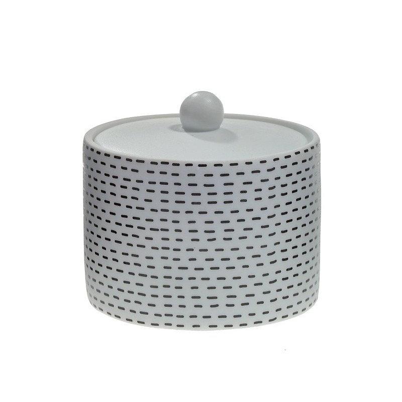 Boite à cotons Porcelaine INES Noir Blanc Spirella – Réf. JGTDHZBUT3211719512