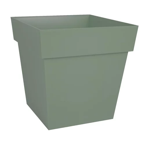 Bien pensé extérieur：Pot carré vert laurier Eda Toscane - 39 x 39 x 39 cm