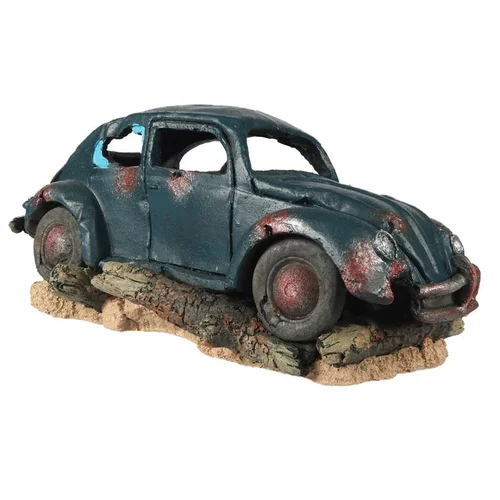 Maison et extérieur:Décoration d’aquarium coccinelle engloutie bleu - 34,5 x 16,9 x 13,5 cm