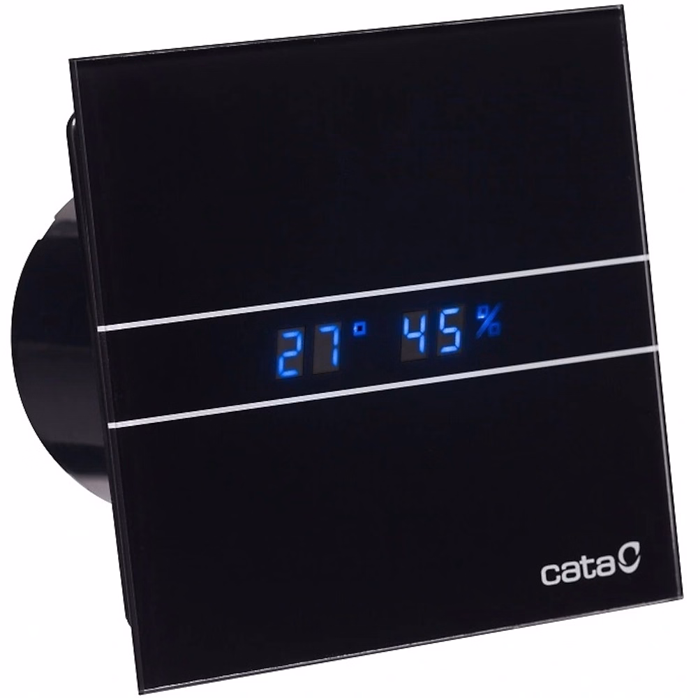 Aérateur extracteur E – 100 Glass Noir Timer Hygro CATA
