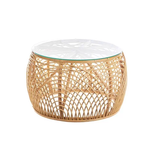 Facile au jardin:Table basse filaire coloris beige - 75 x 75 x 45 cm