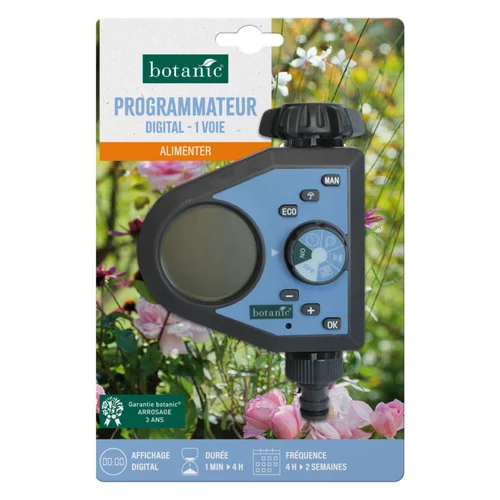 Jardin qualité:Programmateur d'arrosage 1 voie botanic® avec affichage digital