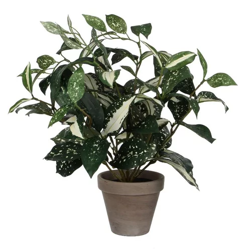 Pratique pour l’extérieur：Cordyline artificielle en pot Stan gris Mica Décorations - Ø 11,5/25 cm x 35 cm