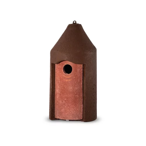 Jardin service:Nichoir pour mésanges charbonnières ou moineaux friquets en béton de bois coloris marron Schwegler – Ø 32 mm