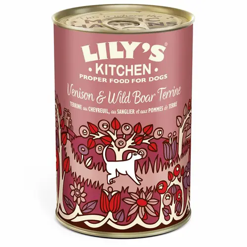 Sélection nature：Aliment humide pour chien au chevreuil, sanglier goût butternut Lily’s Kitchen - 400 g