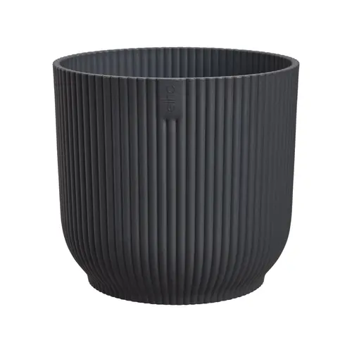 Nature utile:Cache-pot vibes fold coloris noir en plastique recyclé Elho - Ø 9 cm
