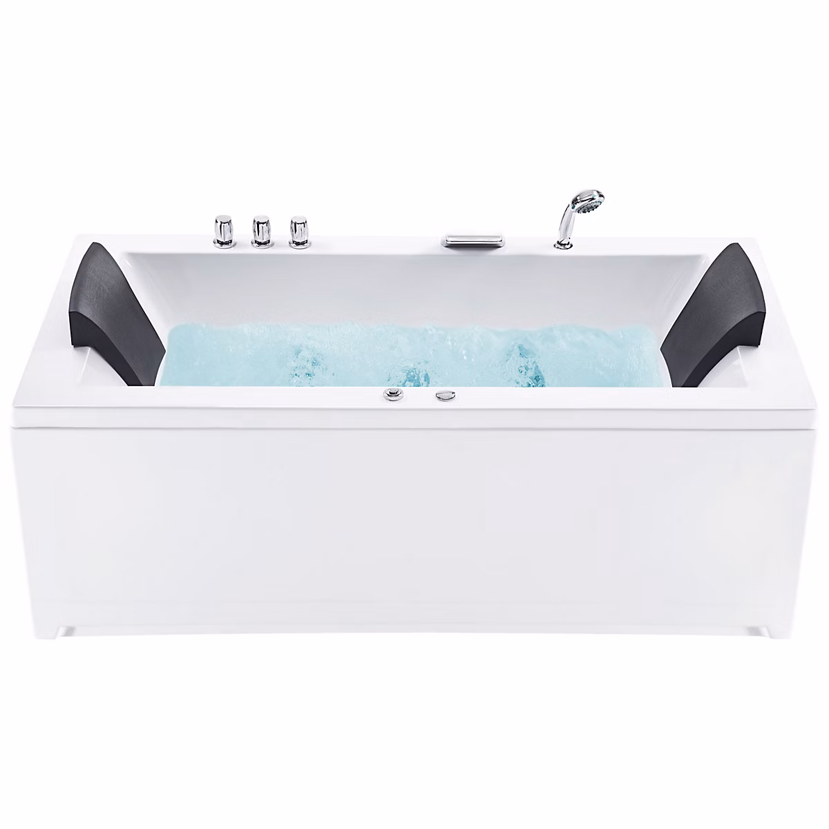 Baignoire d'angle à remous avec LED VARADERO 183 × 90 cm Blanc Côté gauche