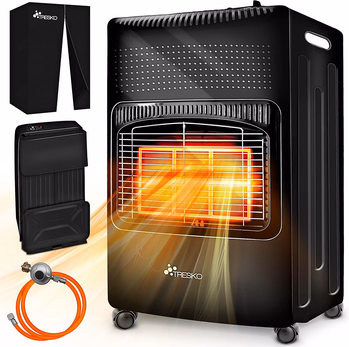 Chauffage d'appoint – Chauffage Gaz Infrarouge Pliable 4200W Ceramique