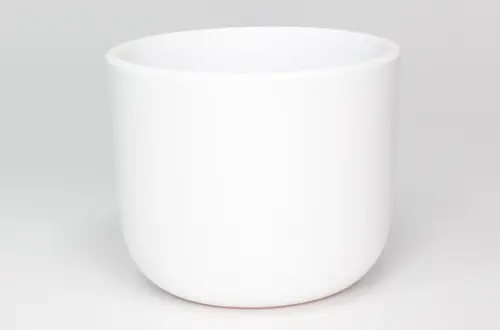 Essentiel extérieur：Cache-pot La Belle Verte coloris blanc - Ø 13 x 13 cm