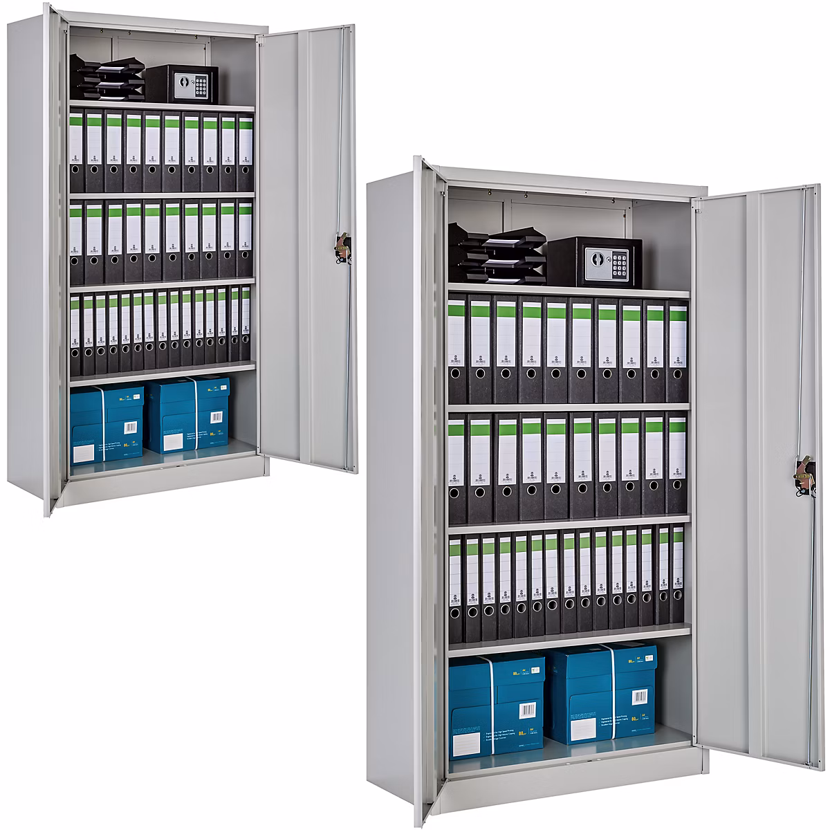 Rangement bureau – Armoires de classement en métal en Acier lâqué époxy gris