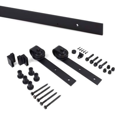 Kit de quincaillerie pour porte coulissante suspendue en bois Barn (Sans fermeture amortie)