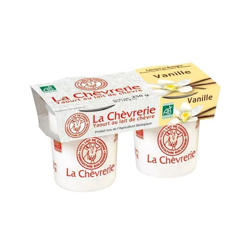 Pour créer votre univers jardin:Yaourt de chèvre à la vanille La Chèvrerie - 250 g