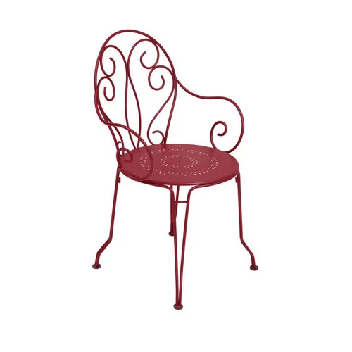 Extérieur loisirs:Fauteuil en acier coloris piment Montmartre Fermob - 87 cm