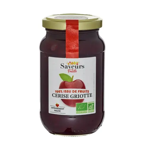 Esprit extérieur：Préparation bio 100 % fruits cerise griotte Saveurs Attitudes - 310 g