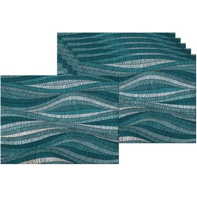 Set de table en vinyle 40 x 30 cm (Lot de 6) (Vagues)