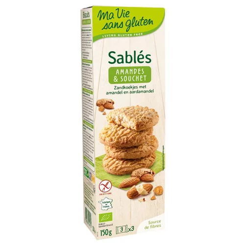 Bien au jardin：Sablés amandes souchet 150 g MA VIE SANS GLUTEN
