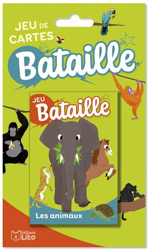 Extérieur adapté：Jeu de bataille "Les animaux" aux Éditions Lito