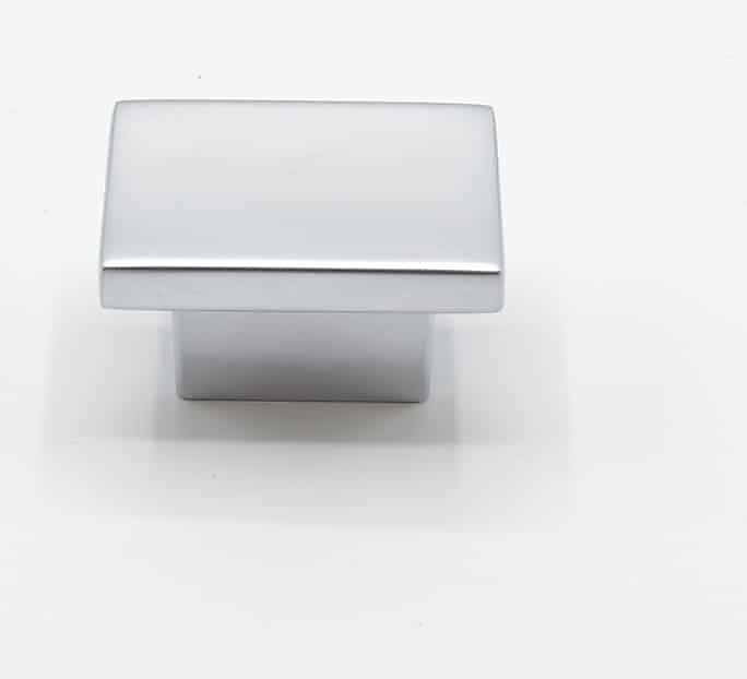 Bouton de meuble en zamac 16 × 37 mm CHROMÉ MATLot de 11