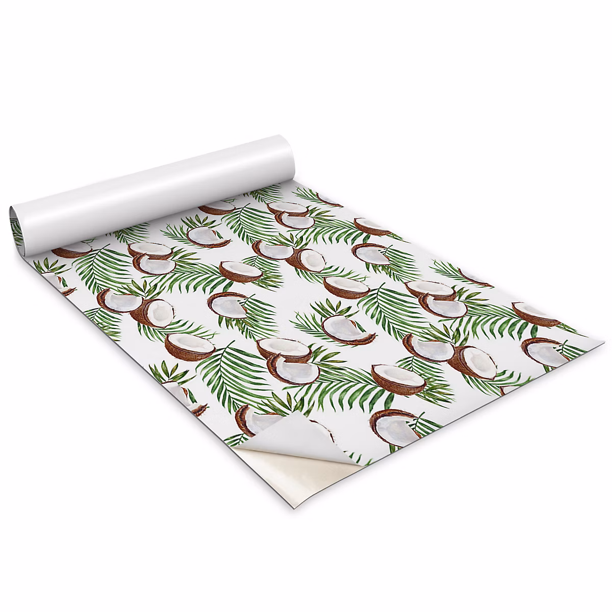Auto Adhesif Film Vinyle Décoratif Wallfluent 100 × 50 cm Noix De Coco Et Palmiers Placard et Rénovation DIY