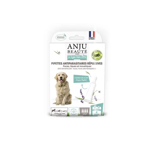 Espace vert confort：Pipette insectifuge bio pour chiens de plus de 20 kg x4