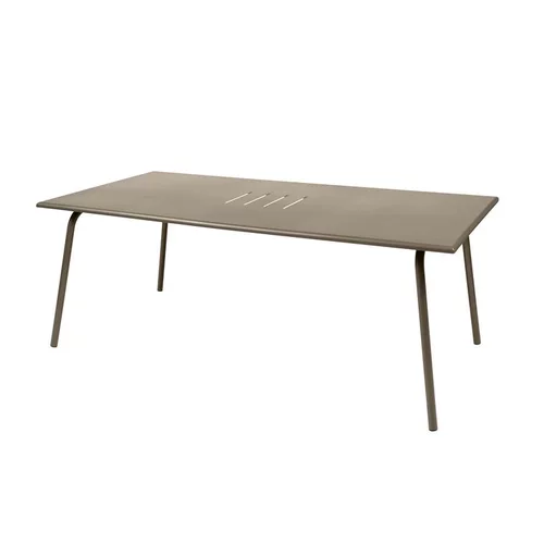 Jardin actuel：Table de jardin coloris muscade Monceau Fermob - 194 cm