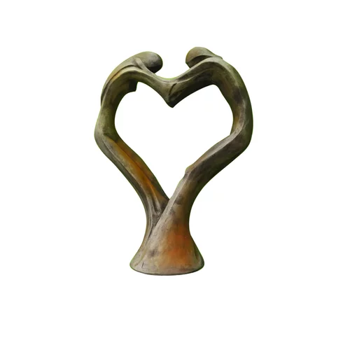 Pour votre espace vert:Statue en pierre reconstituée Tristan & Yseult - 38 x 75 x 102 cm