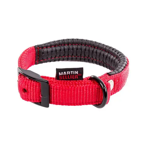 À avoir pour l’extérieur：Collier droit Confort pour chien coloris rouge - 1,6x35 cm