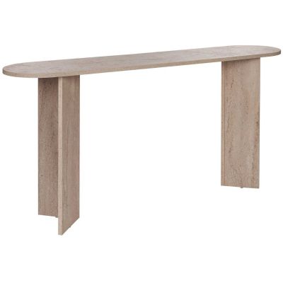 Console moderne en aggloméré Sira (Travertine)