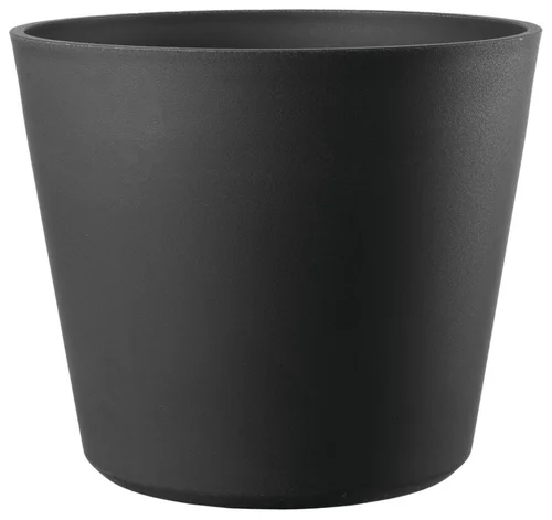 Univers végétal:Pot en plastique injecté coloris gris Deroma Origin Vaso anthracite à roulettes - Ø 78 x H 64 cm
