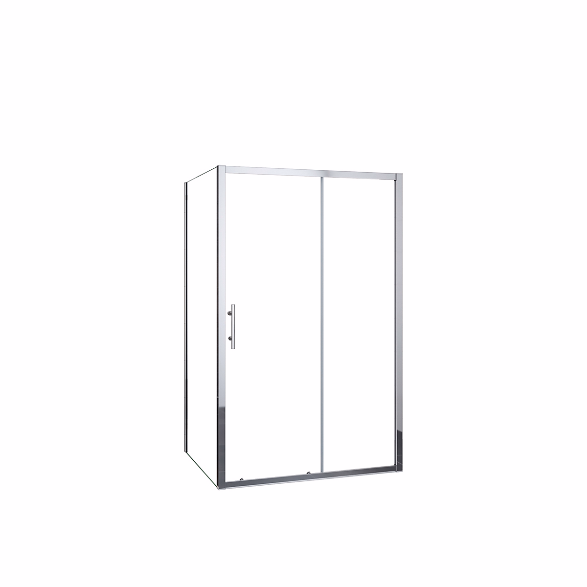 Cabine de douche 130 × 80 × 190 cm | Porte coulissante + paroi latérale – Étanchéité renforcée – Montage facile