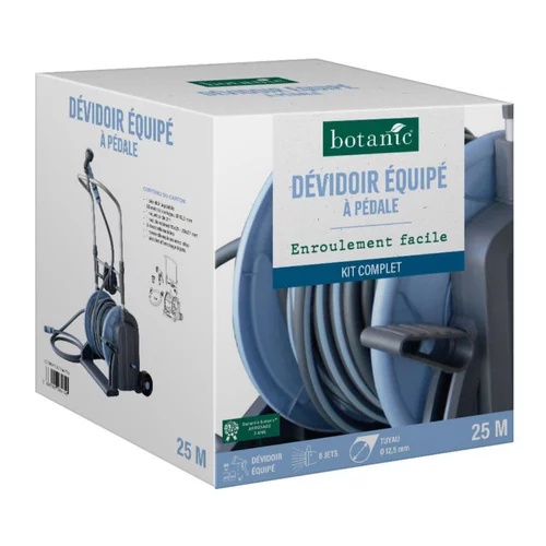 Sélection pour vos extérieurs：Dévidoir équipé à pédale botanic® - Kit complet pour un enroulement facile